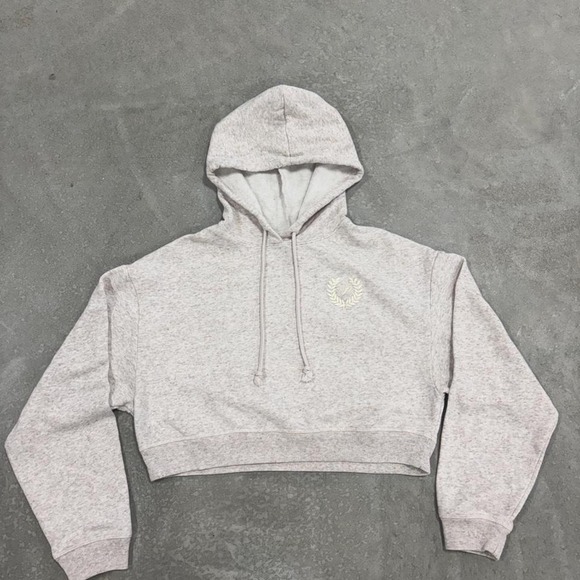 Victoria's Secret Tops - Y2K Victoria's Secret PINK Gray Cropped Hoodie Size Small